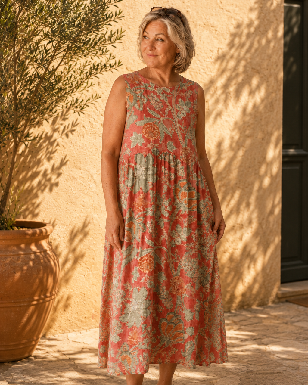 Charlotte™ | Lightweight Floral Midi Dress with Tummy Control