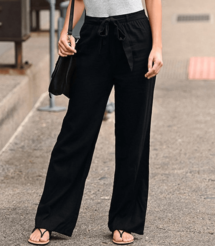 Joleen - Women's Relaxation Pants with Drawstring and Elastic Waist