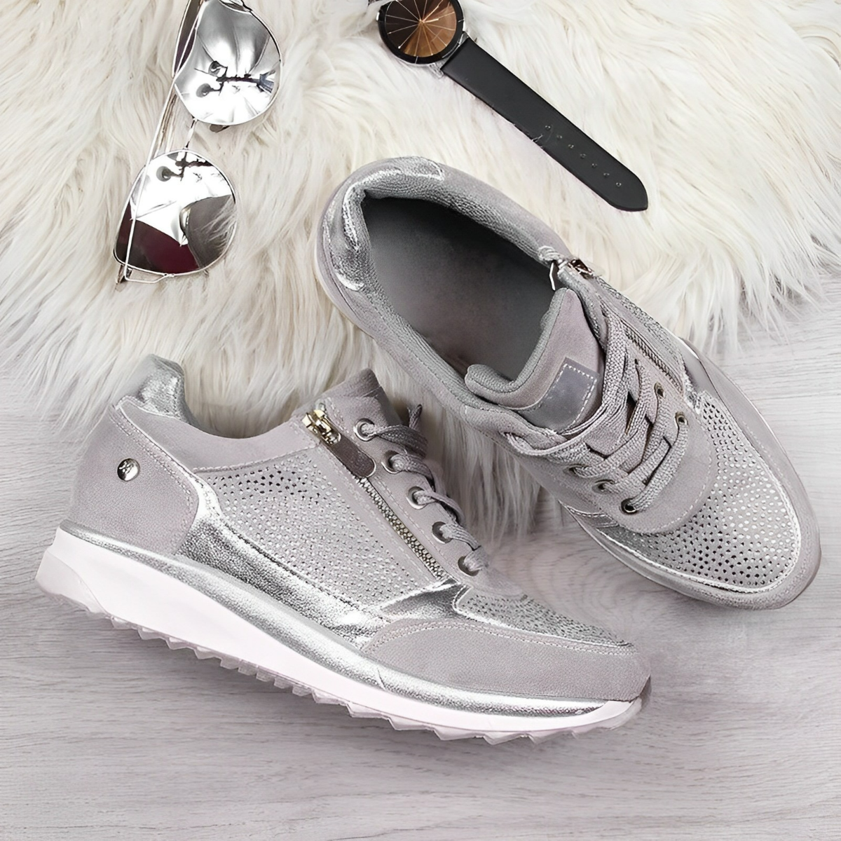 Deborah™ | Orthopedic Wedge Sneakers with Side Zipper