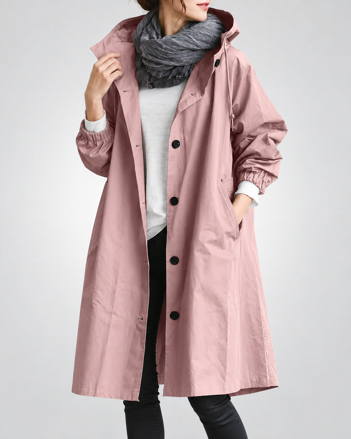 Brooklyn™ | Warm Long Trench Coat With Hood