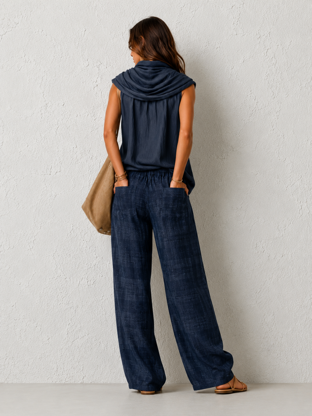 Comfortable and Elegant Natural Set in Dark Blue
