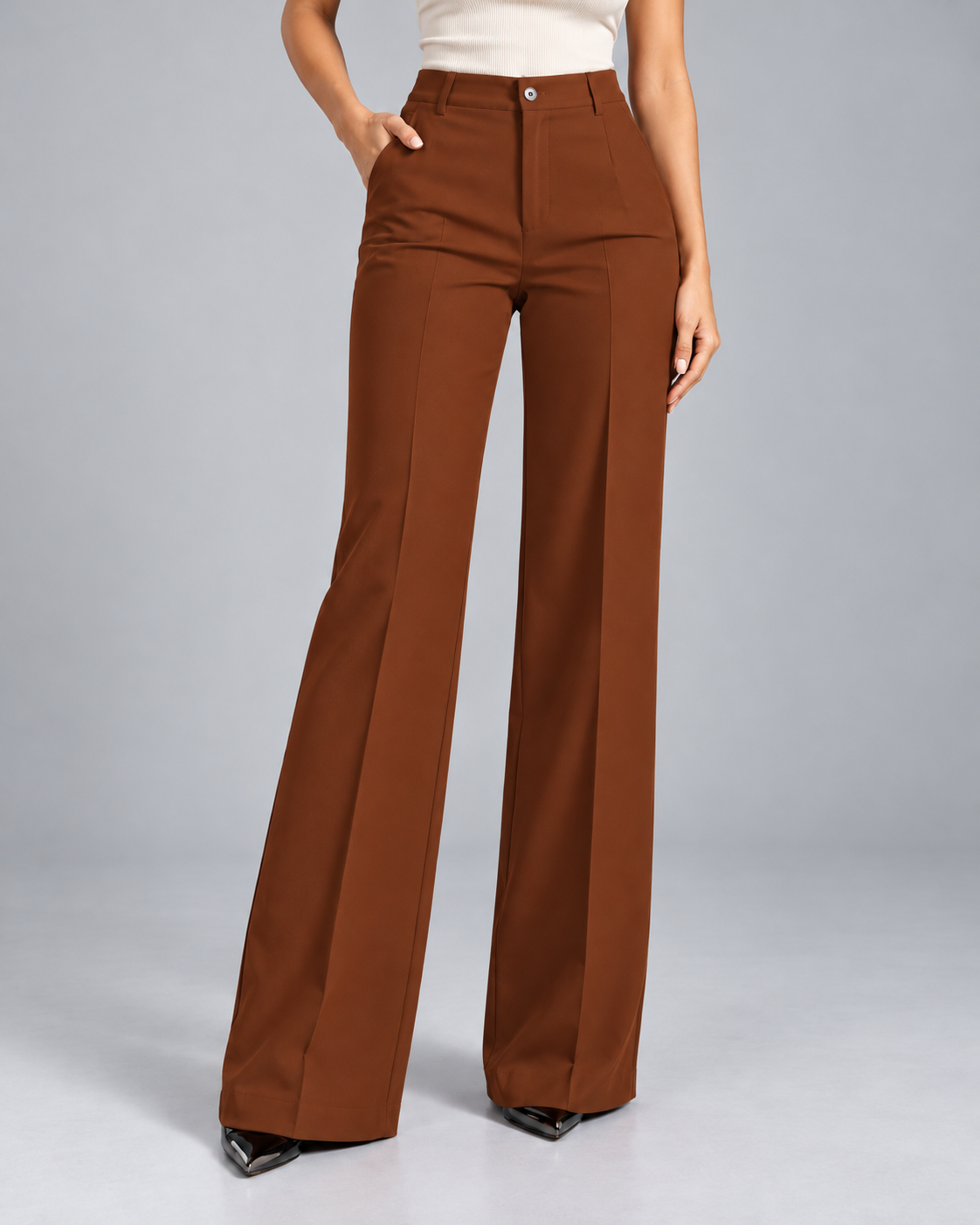 Donna™ | High-Waisted Wide Leg Trousers