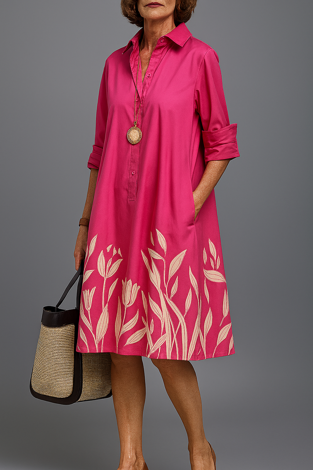 Grace | Natural Midi Dress