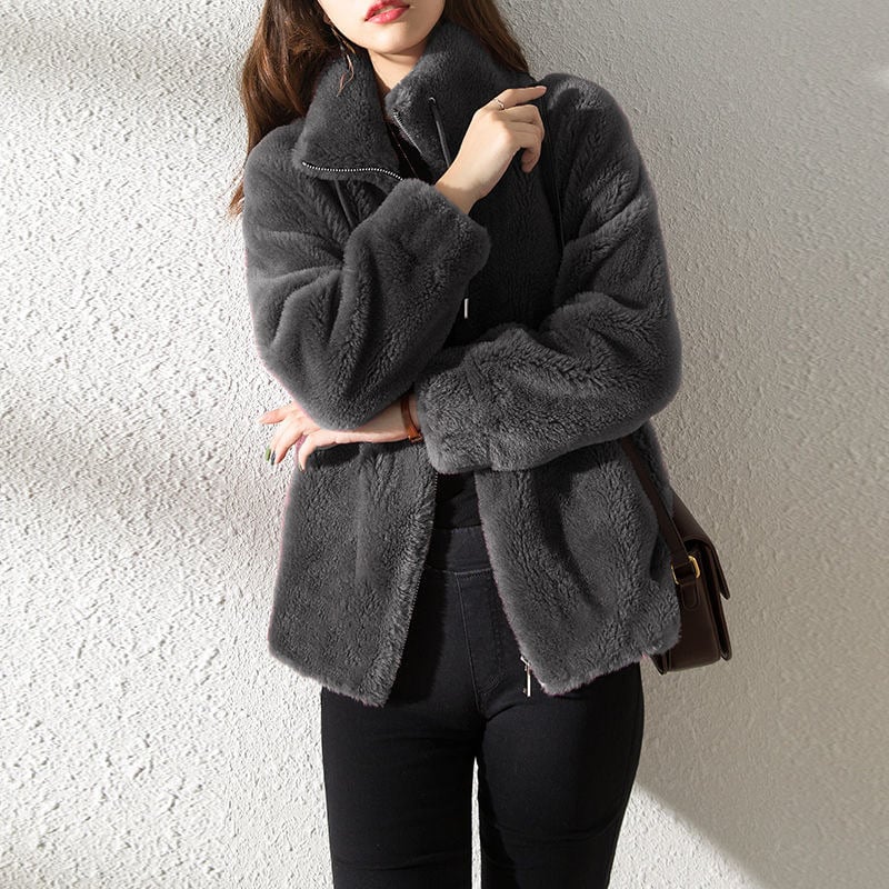 Deborah™ | Soft Teddy Jacket with Stand Collar 10