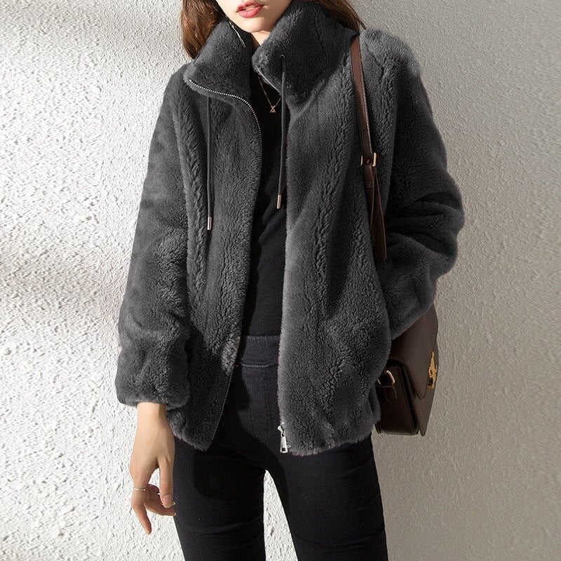 Deborah™ | Soft Teddy Jacket with Stand Collar 9