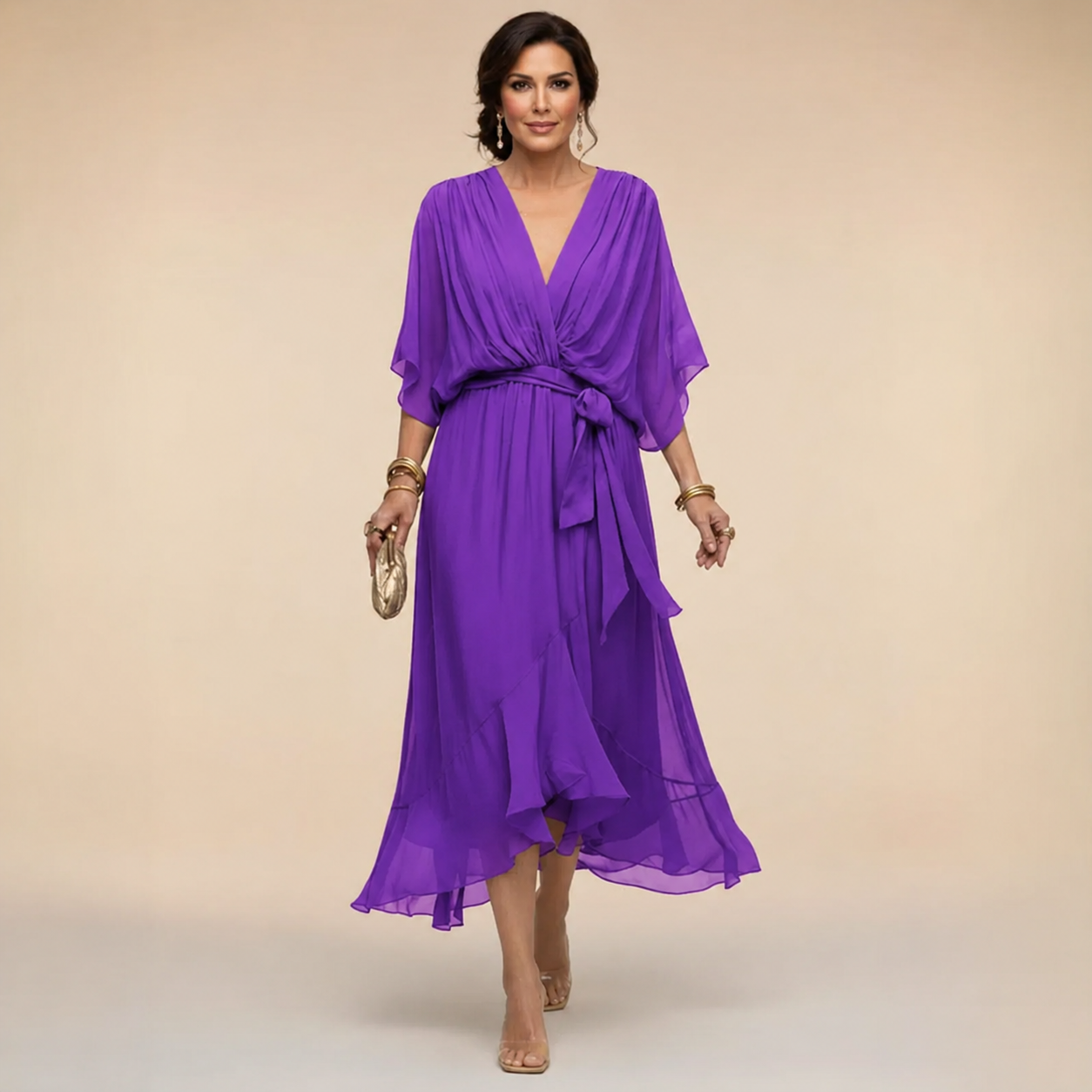 Nellie | Elegant Wrap V-Neck Dress