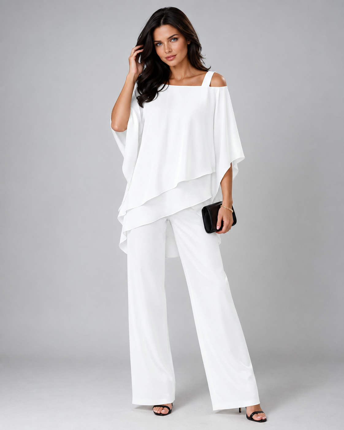 Hazel™ | Elegant Two-Piece Set with Layered Top