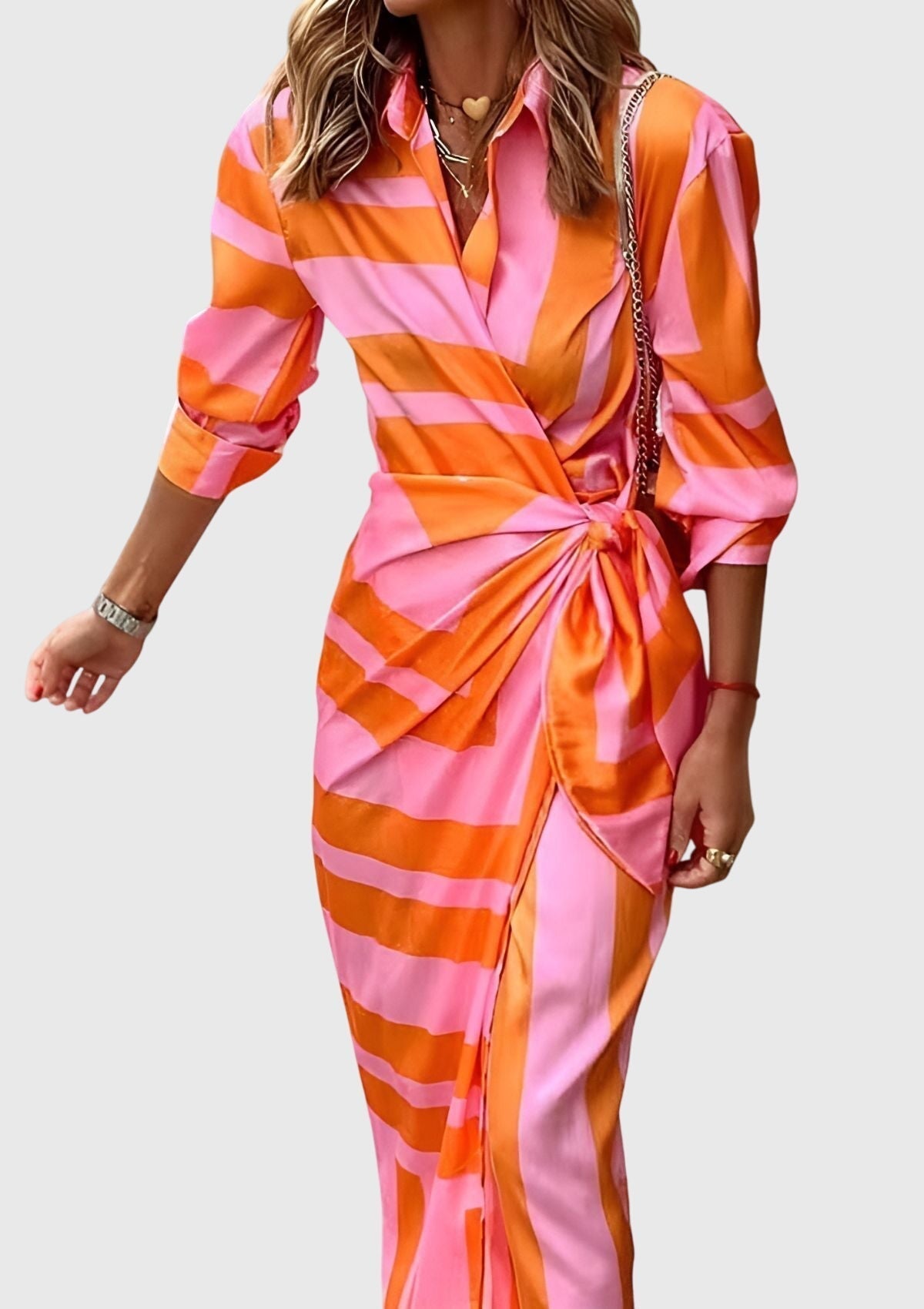 EVERLY | Elegant dress with print
