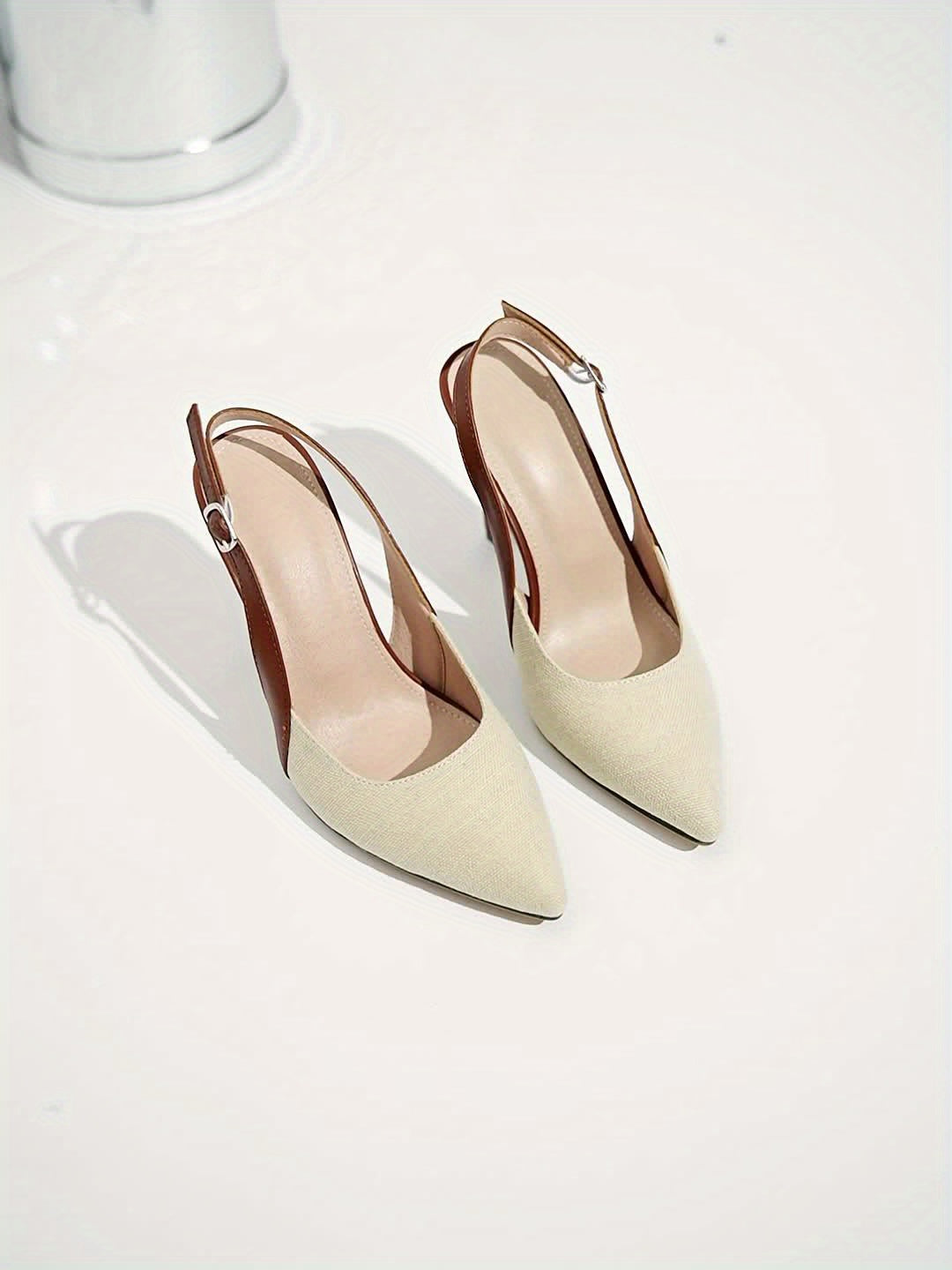 Amelia™ | Open-Back Heels with Contrast Details