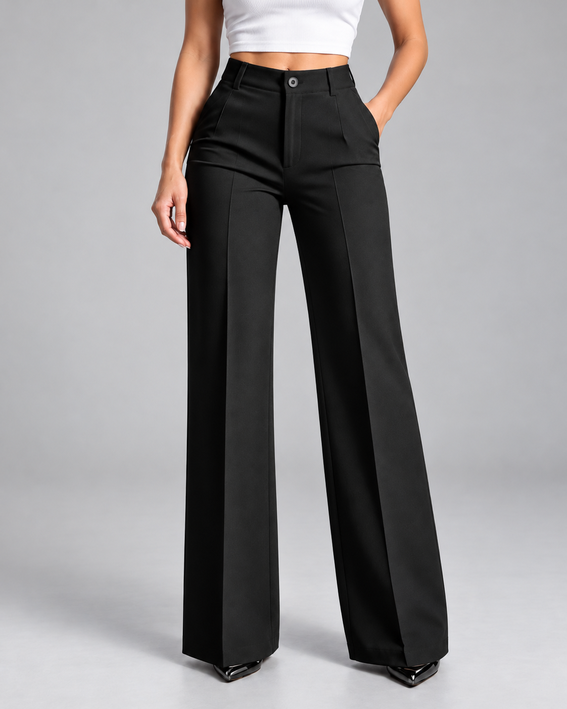 Donna™ | High-Waisted Wide Leg Trousers