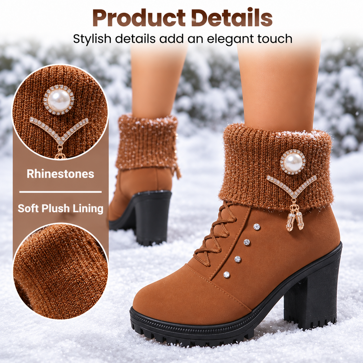 Linda™ | Warm Orthopedic Ankle Boots with Block Heel