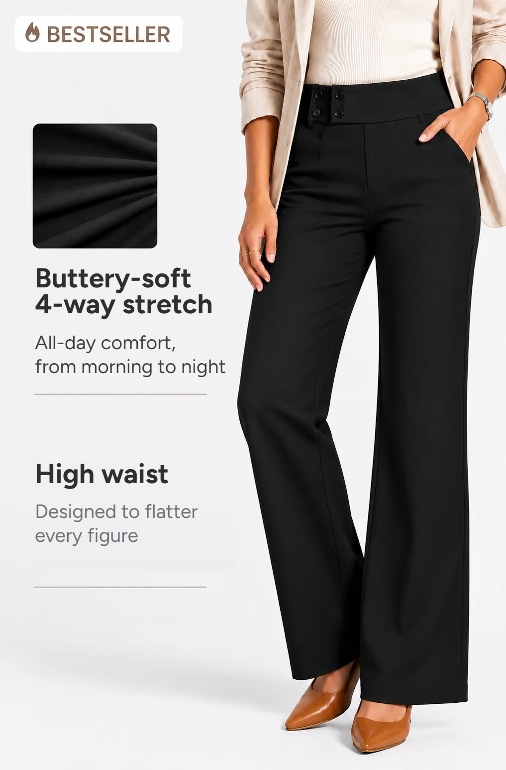 Everyday Stretch Pants | High Waist & All-Day Comfort