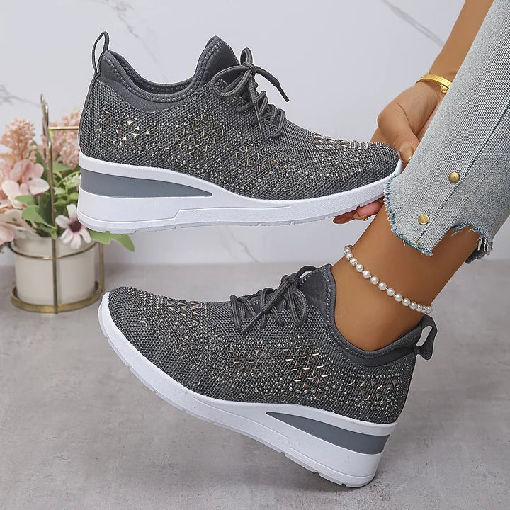 Leah™ | Orthopedic Wedge Sneakers with Rhinestones 10
