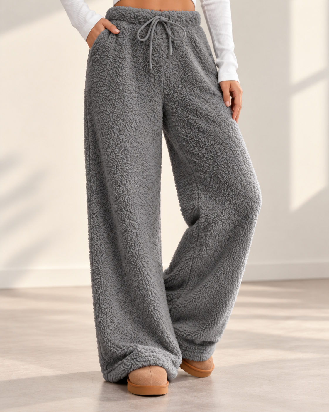 Linda™ | Soft Teddy Pants with Wide Legs
