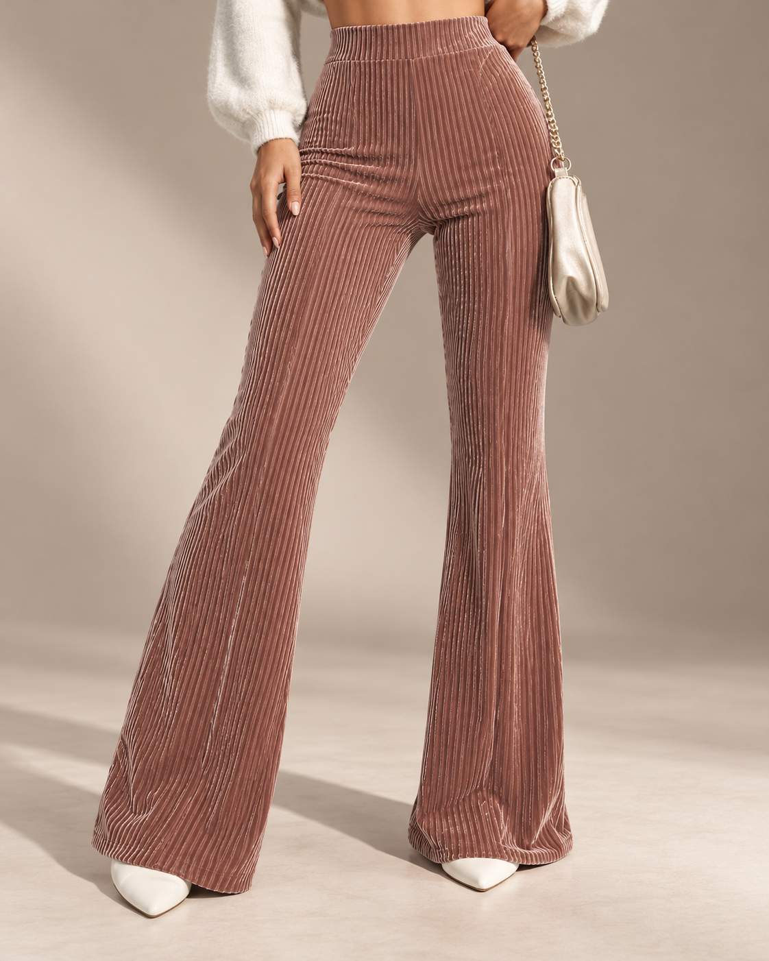 Donna™ | Corduroy High-Waisted Flared Pants