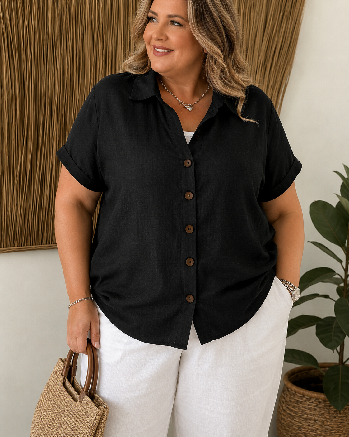 Gracie™ | Relaxed Button-Up Blouse