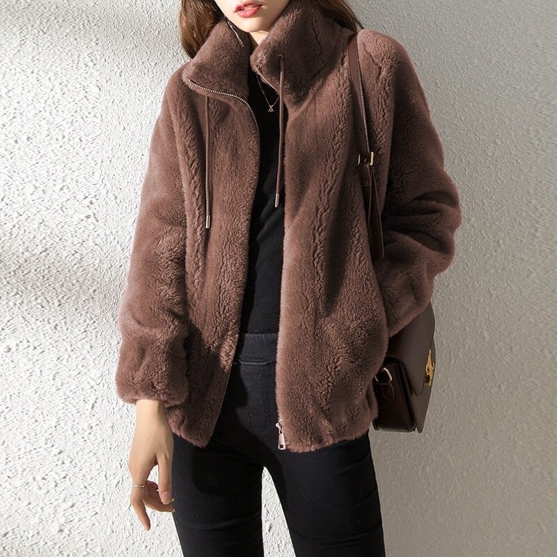 Deborah™ | Soft Teddy Jacket with Stand Collar 7