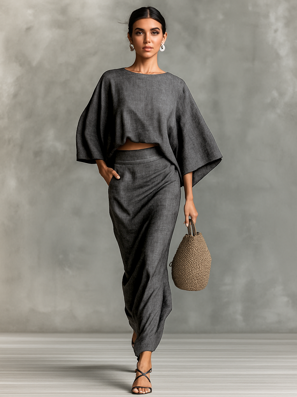 DOROTHY™ - RELAXED TWO-PIECE LINEN SKIRT SET