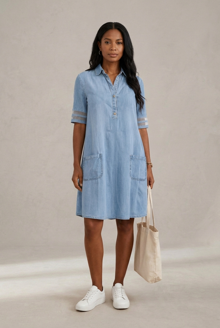 Brittany | Denim Dress that Accentuates the Figure