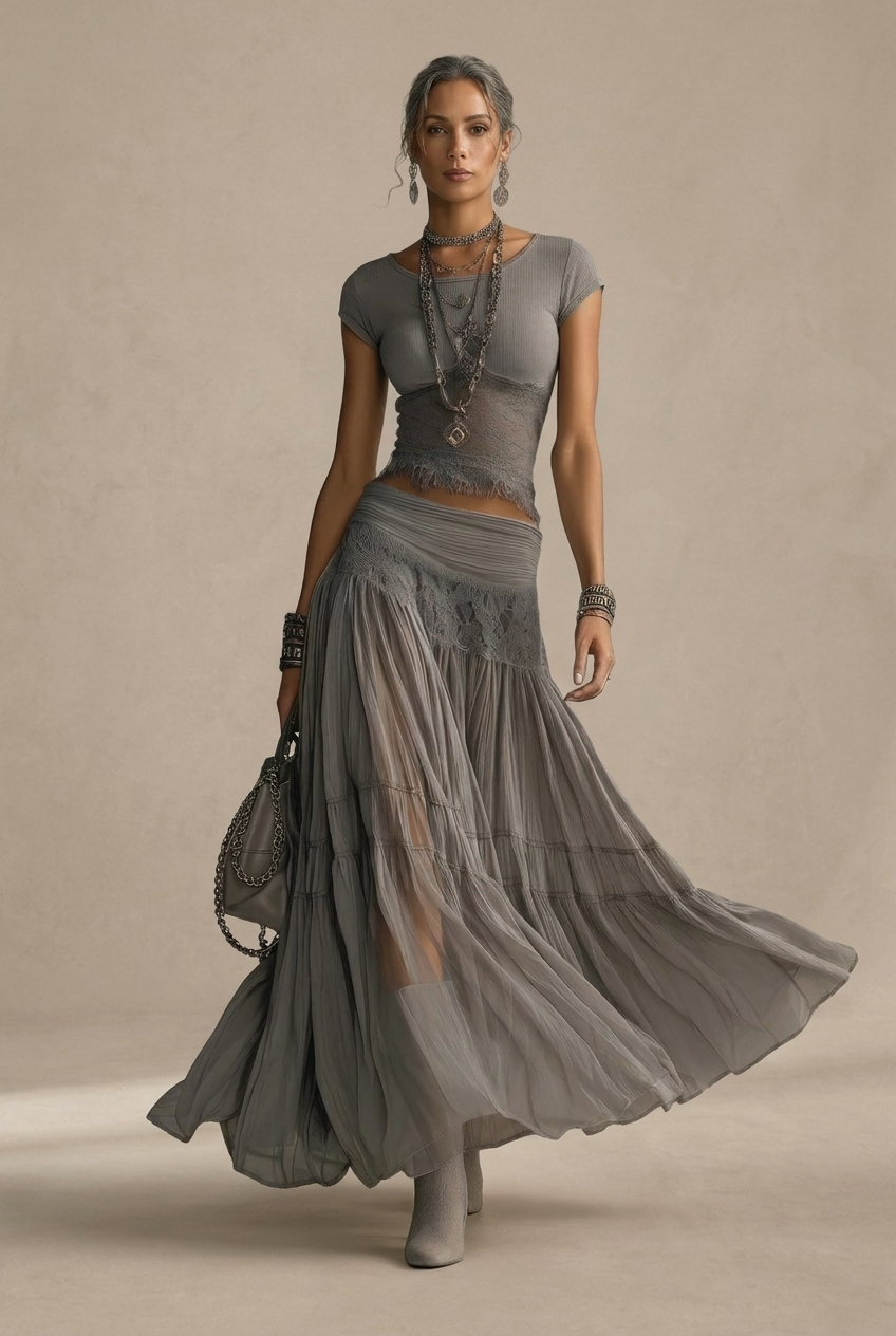 Elena | Maxi Skirt and Top Set