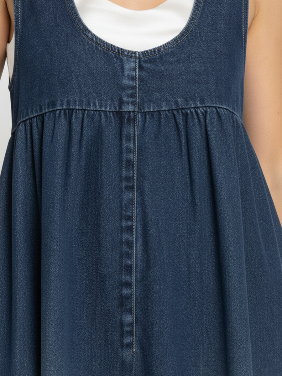 Karen™ | Vintage Wash Denim Maxi Dress