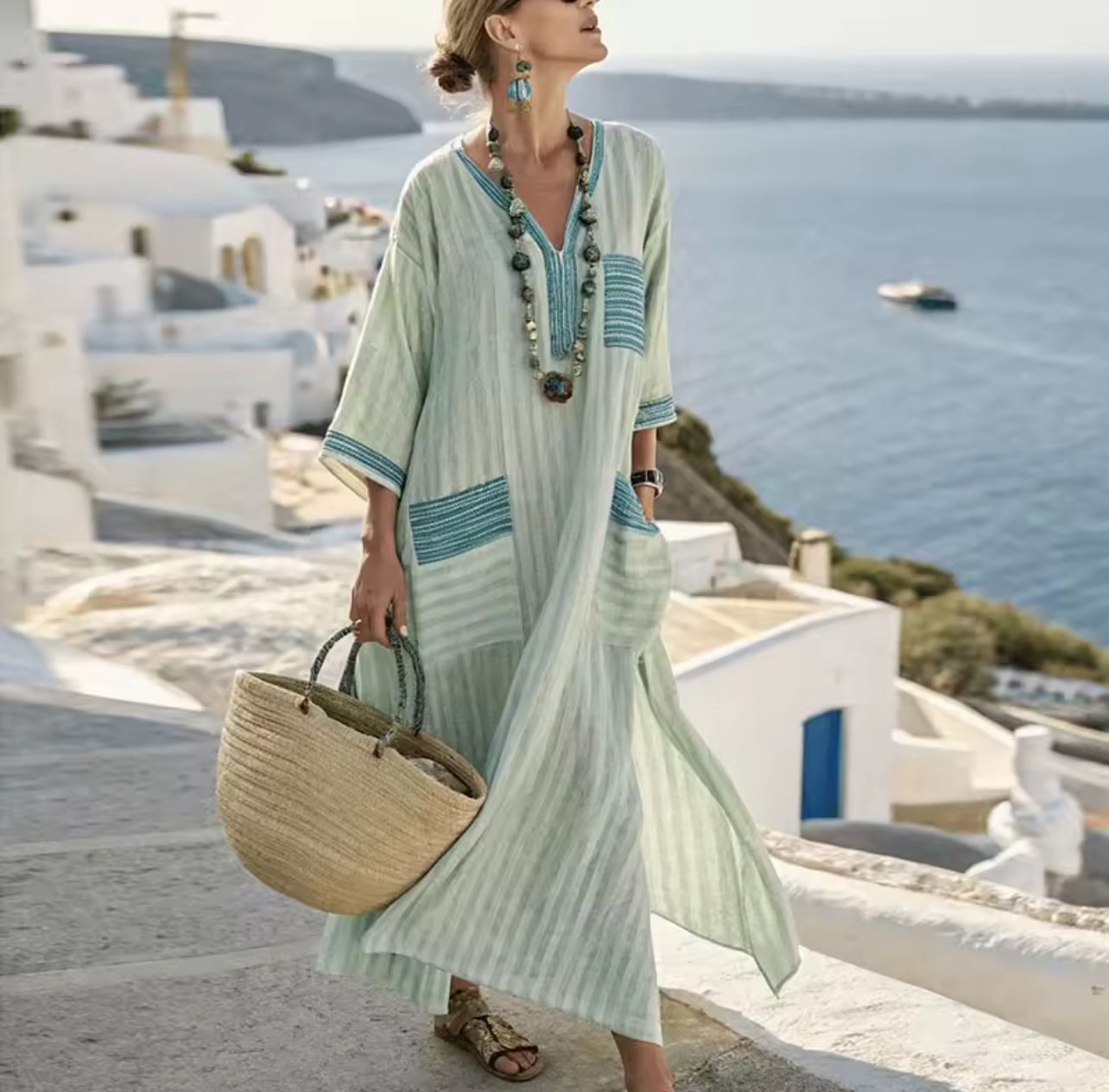Elegant Mary - long beach dress for a trendy summer look