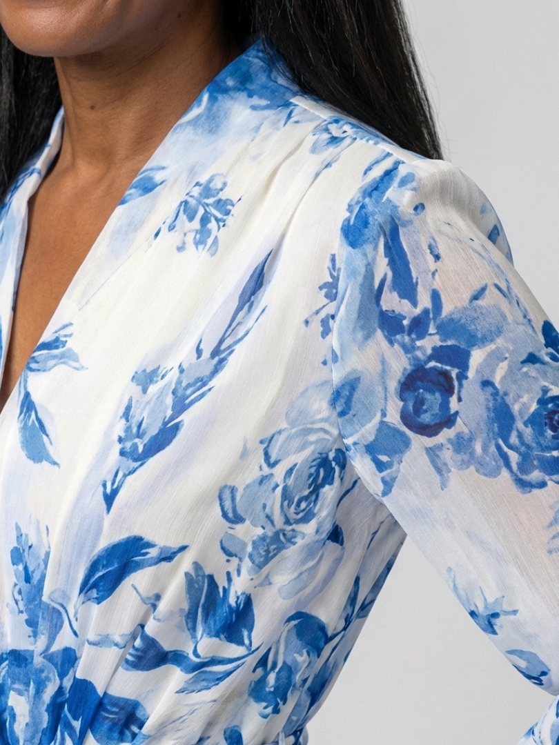 Lillian™ | Tummy-Flattering Floral Wrap Maxi Dress