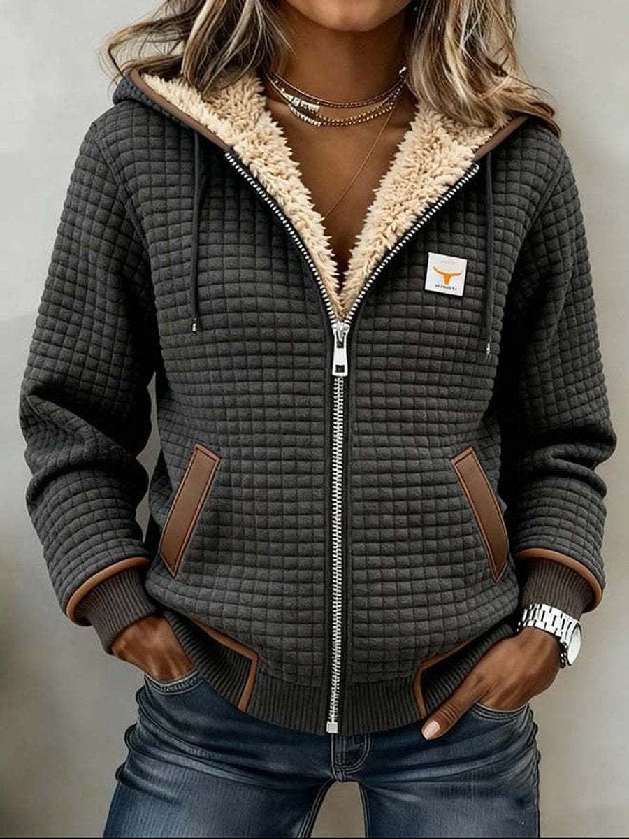 Ellie™ | Quilted Vest with Sherpa Lining and Hood