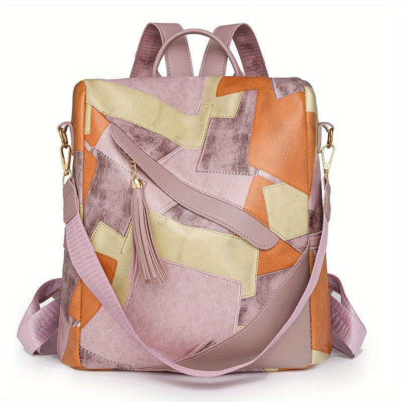 Janet™ | Patchwork Anti-Theft Backpack 11