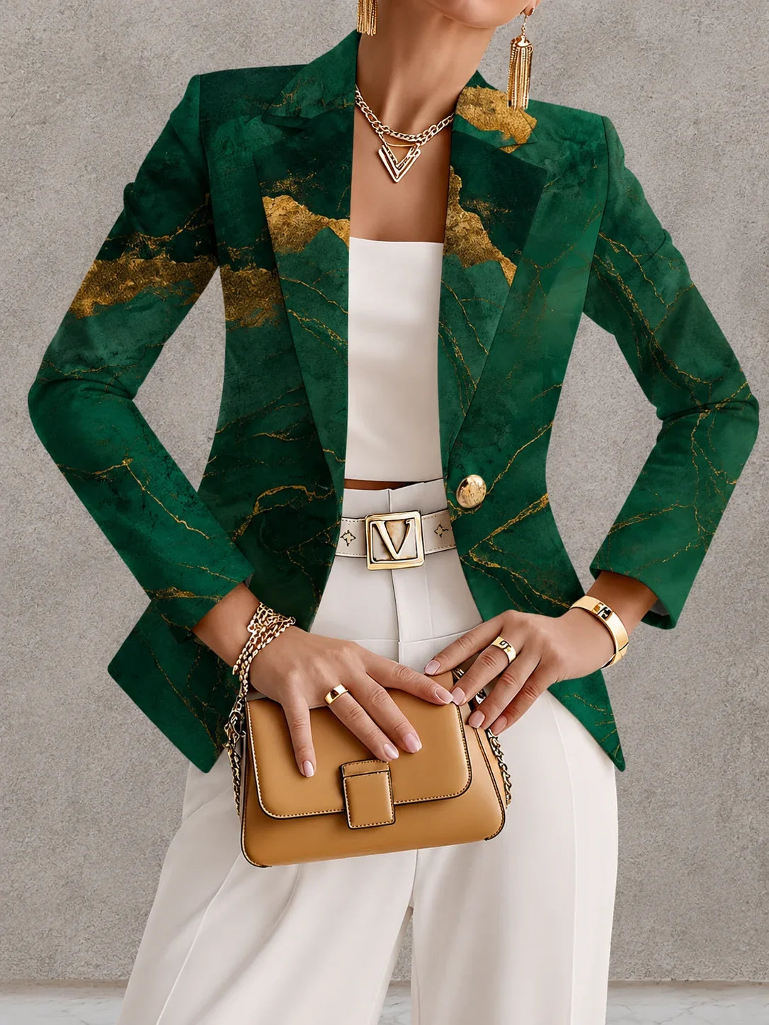 Susan™ | Elegant Blazer with Abstract Print