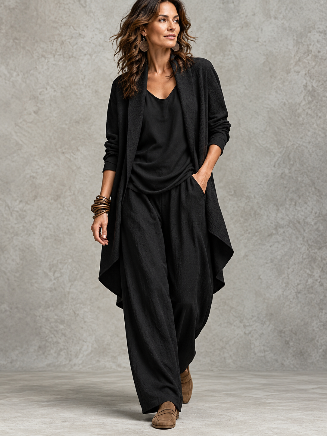Donna™ | Elegant Three-Piece Set with Wide Trousers