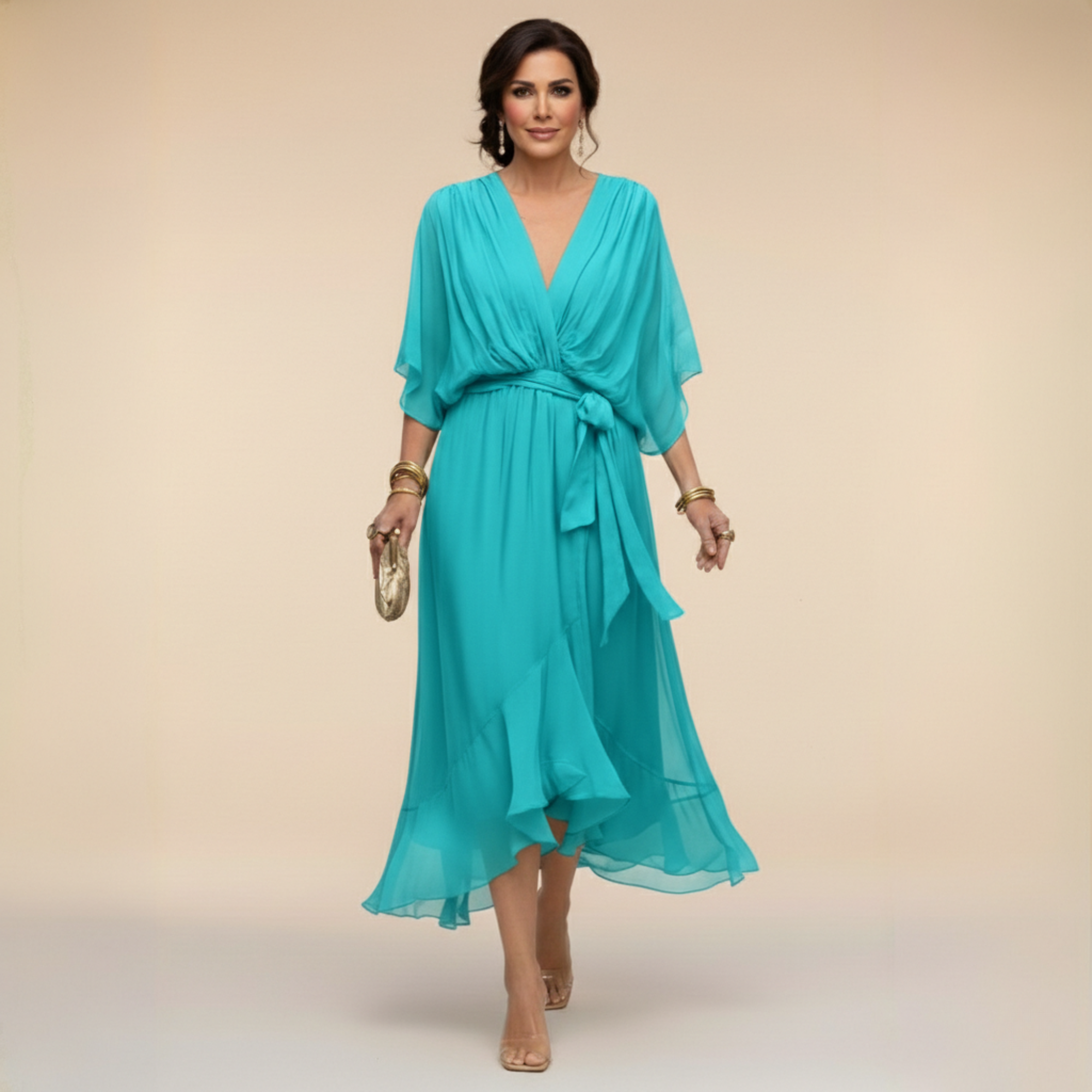 Nellie | Elegant Wrap V-Neck Dress