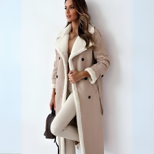 Karen™ | Long Coat with Teddy Collar 11