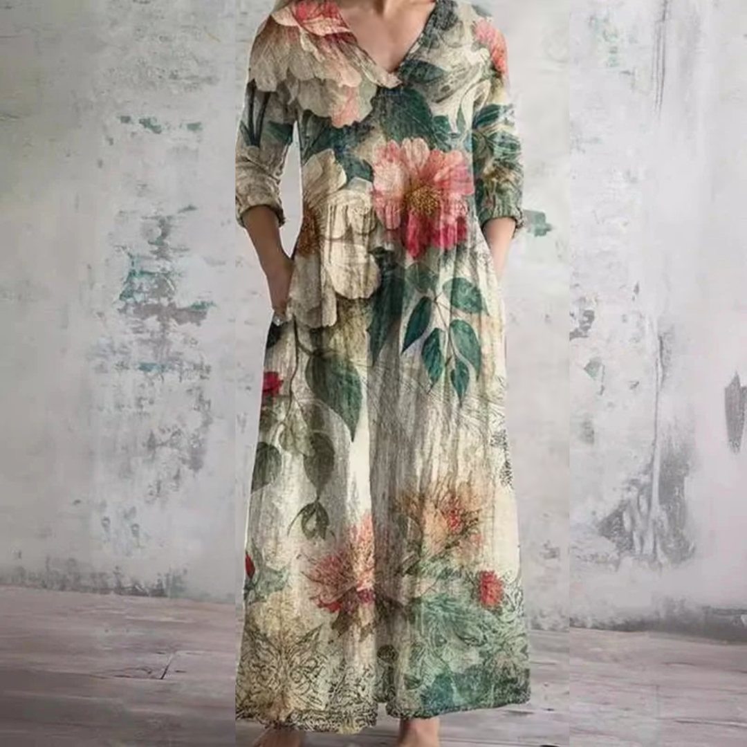 Jenna™ | Tummy-Flattering Floral Summer Dress