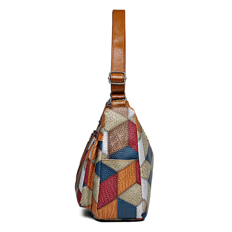 Linda™ | Colorful Patchwork Shoulder Bag 11