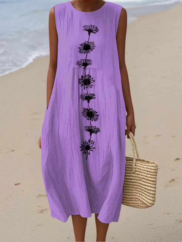 Britta | Bloom Midi Dress in Cotton