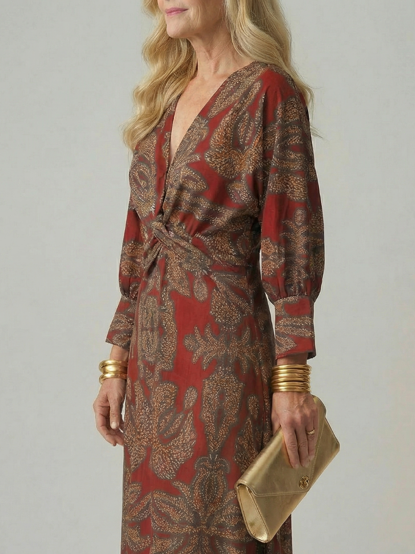 Kylie™ | Tummy-Flattering Wrap Midi Dress