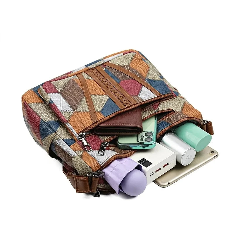 Linda™ | Colorful Patchwork Shoulder Bag 14