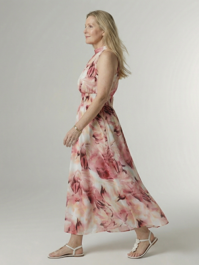Paige™ | Tummy-Flattering Halter Midi Dress