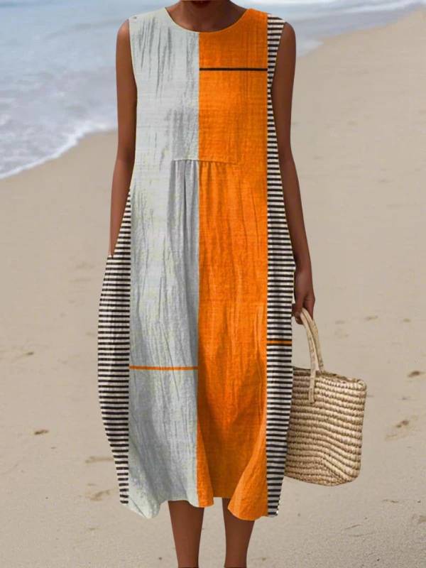 Ester | Color Block Midi Dress