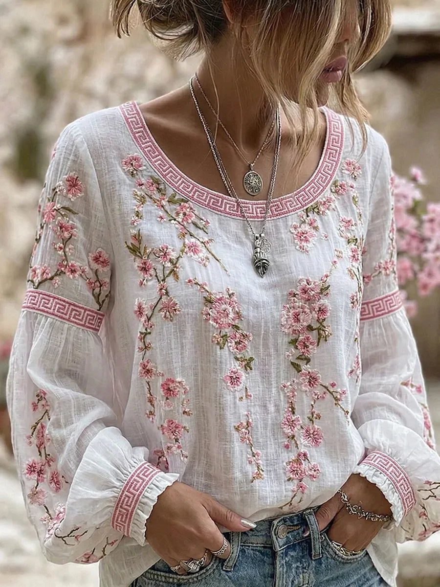 Susan™ | Romantic Embroidered Flower Blouse 2