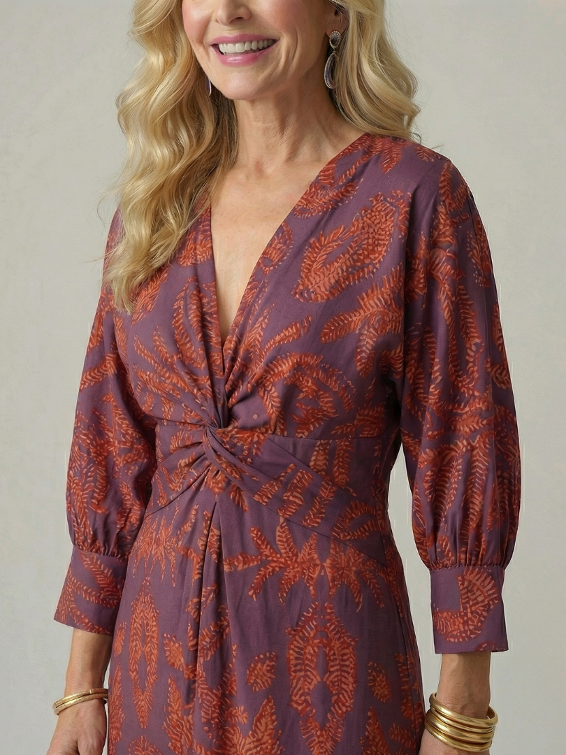 Kylie™ | Tummy-Flattering Wrap Midi Dress