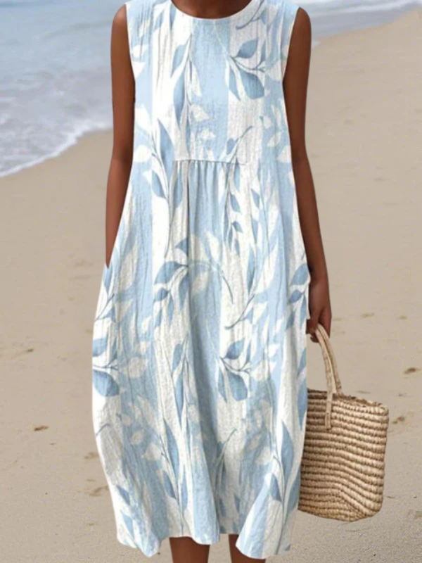 Saga | Leafy Midi Dress