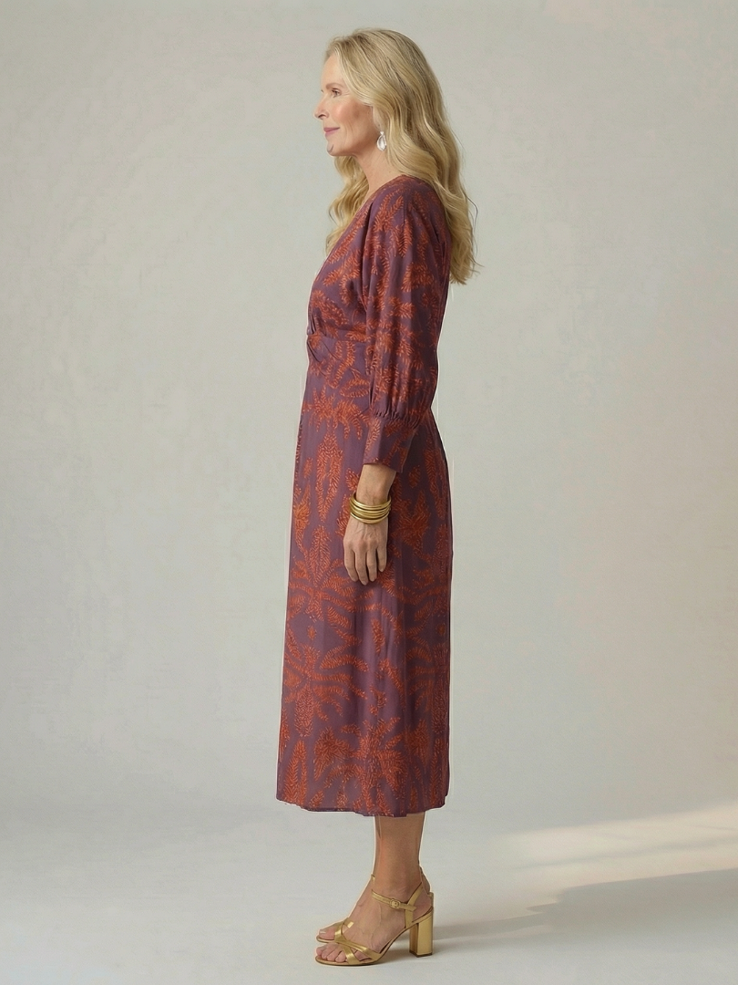 Kylie™ | Tummy-Flattering Wrap Midi Dress