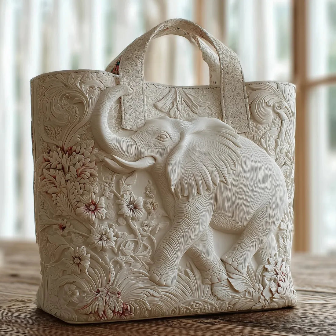 Tote Bag with Elephants