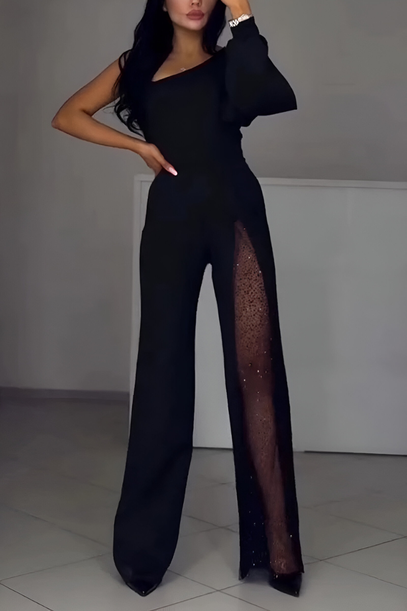 Ines modern wide-leg jumpsuit in black
