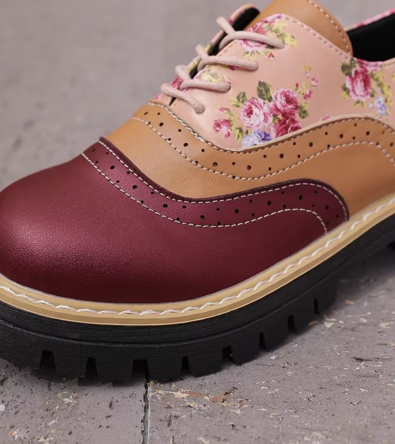 Karen™ | Orthopedic Oxford Shoes with Floral Print