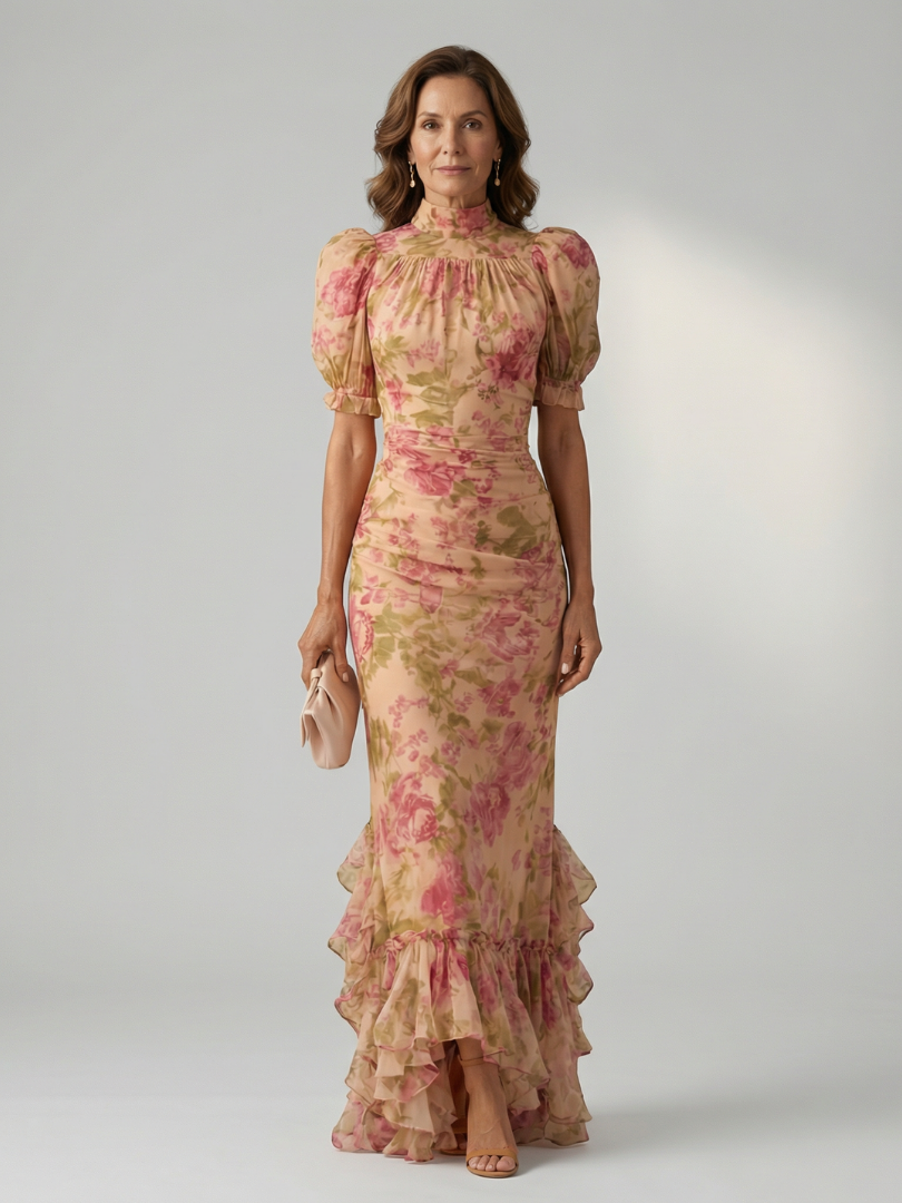 Ashley™ | Tummy-Flattering Floral Maxi Dress