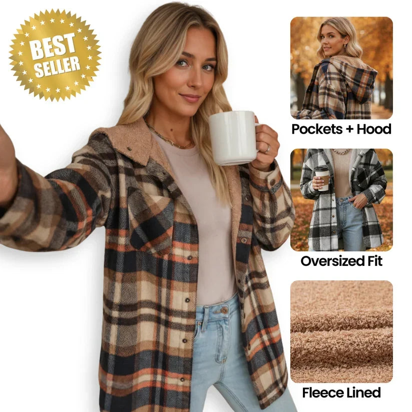 Stella™ | Soft Flannel Jacket with Hood