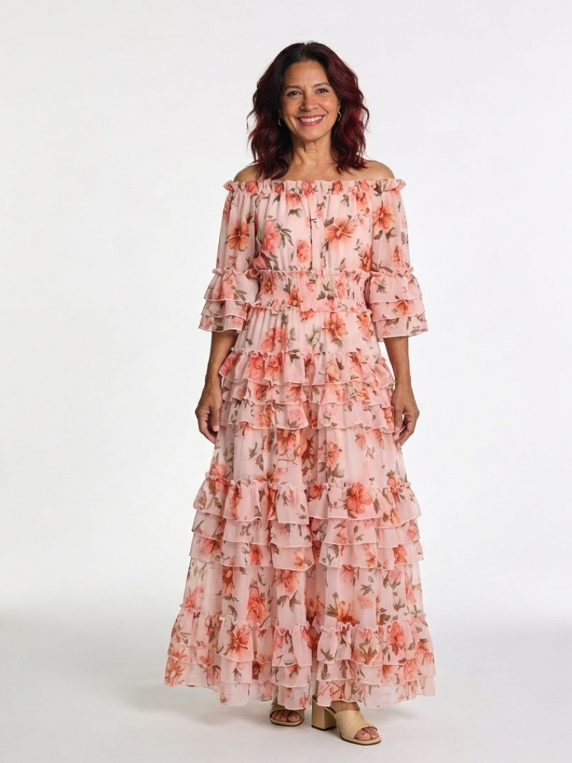 Rosalie™ | Tummy-Flattering Floral Maxi Dress